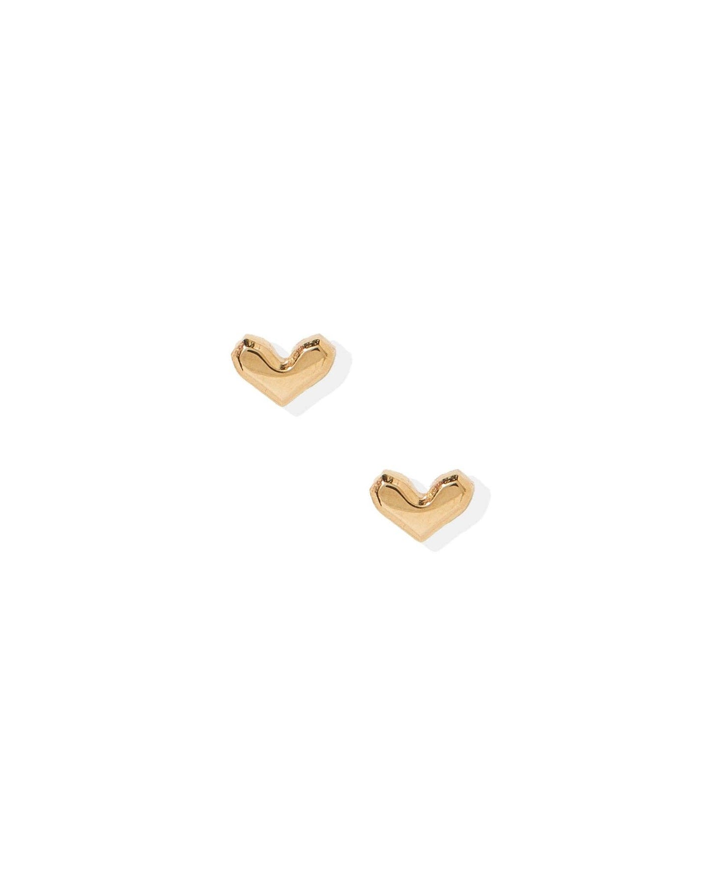 Screwback Stud Earrings - Fable Heart Gold