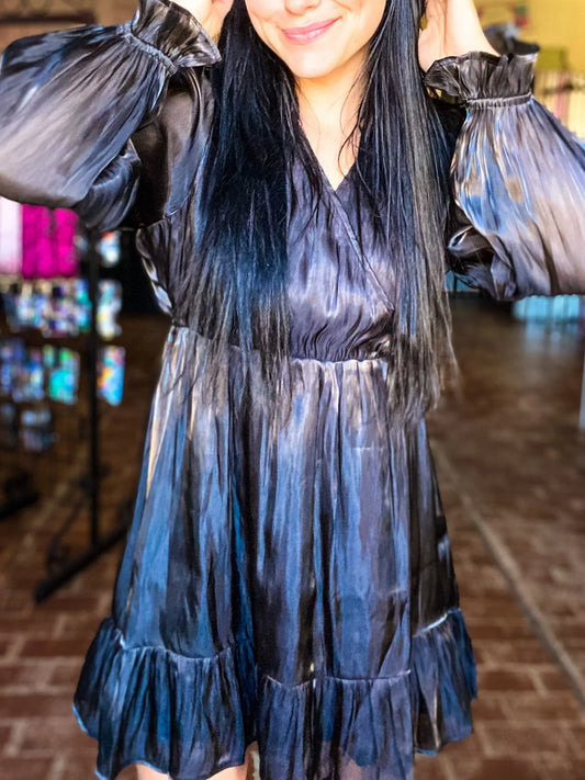 Dresses Holly Shimmer Dress- Black