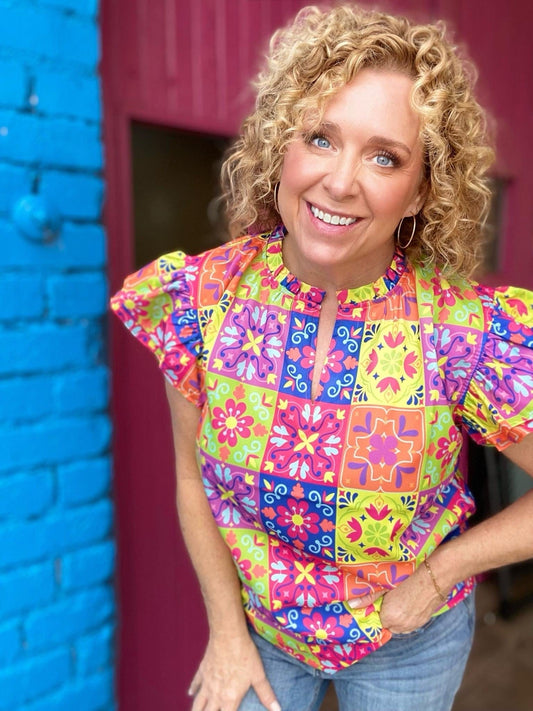 Bella Bold Print Blouse