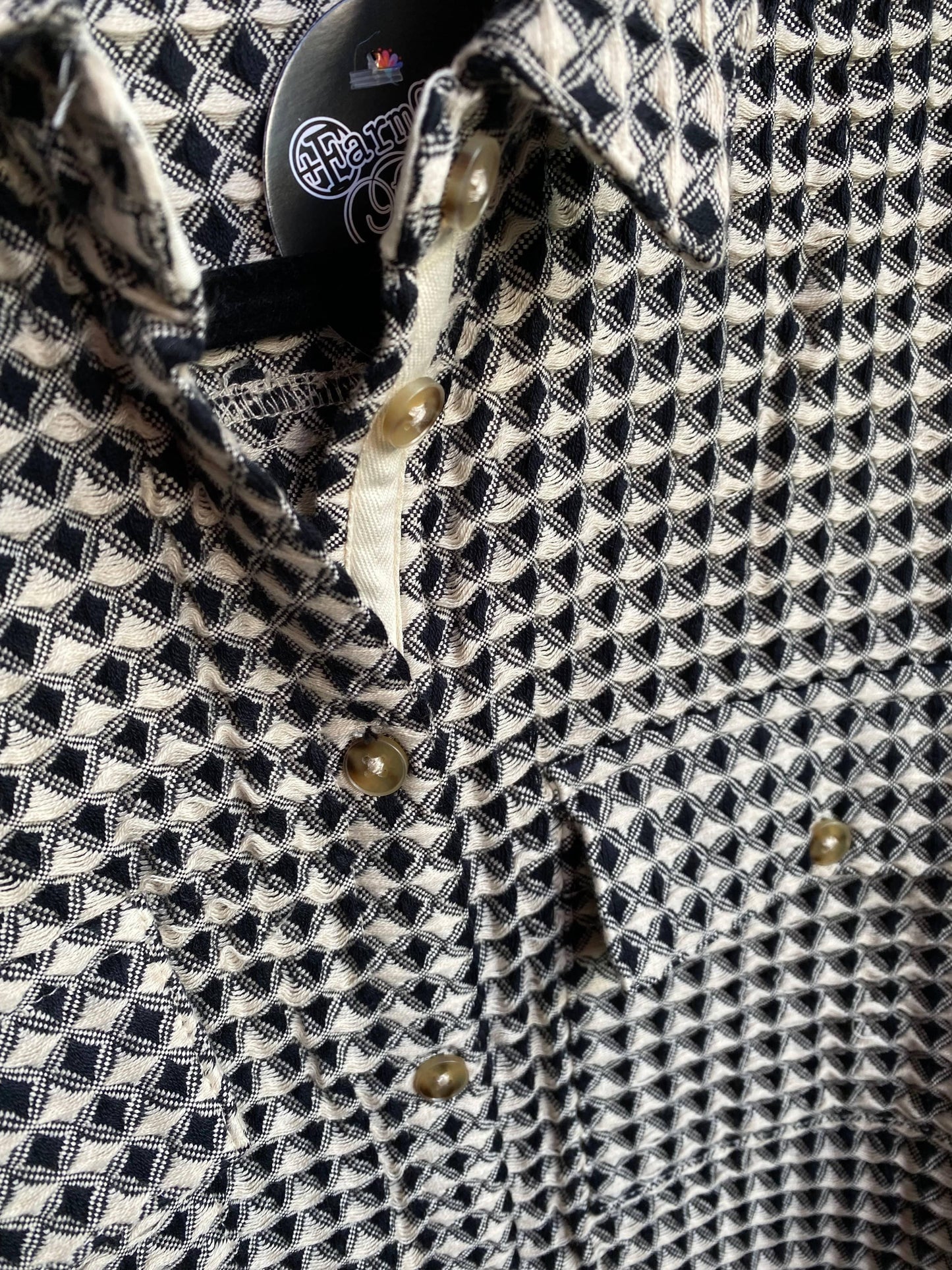 Outerwear Black and Cream Textured Jacket