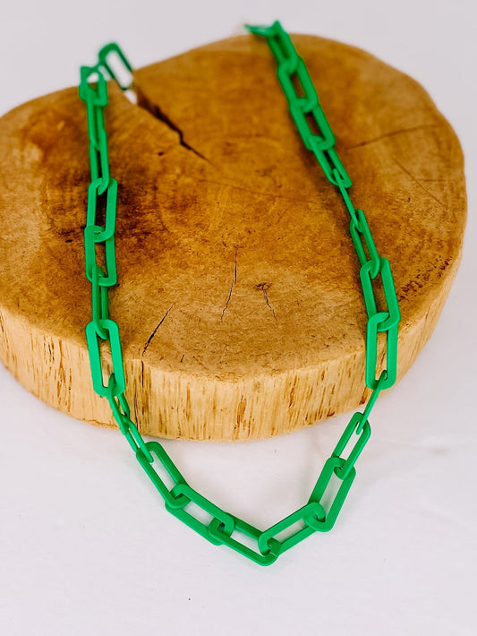 Necklaces Blair Matte Link Necklace Green