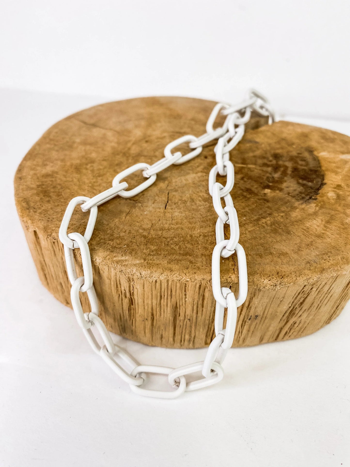 Necklaces Blair Matte Link Necklace White