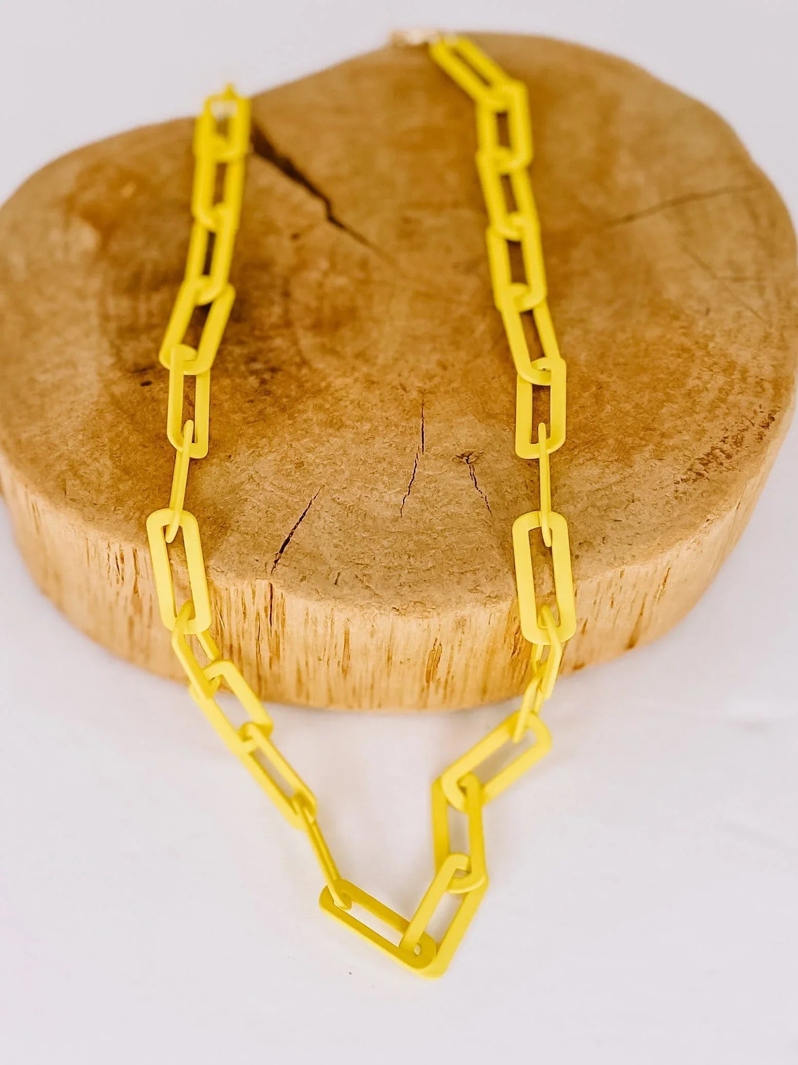 Necklaces Blair Matte Link Necklace Yellow