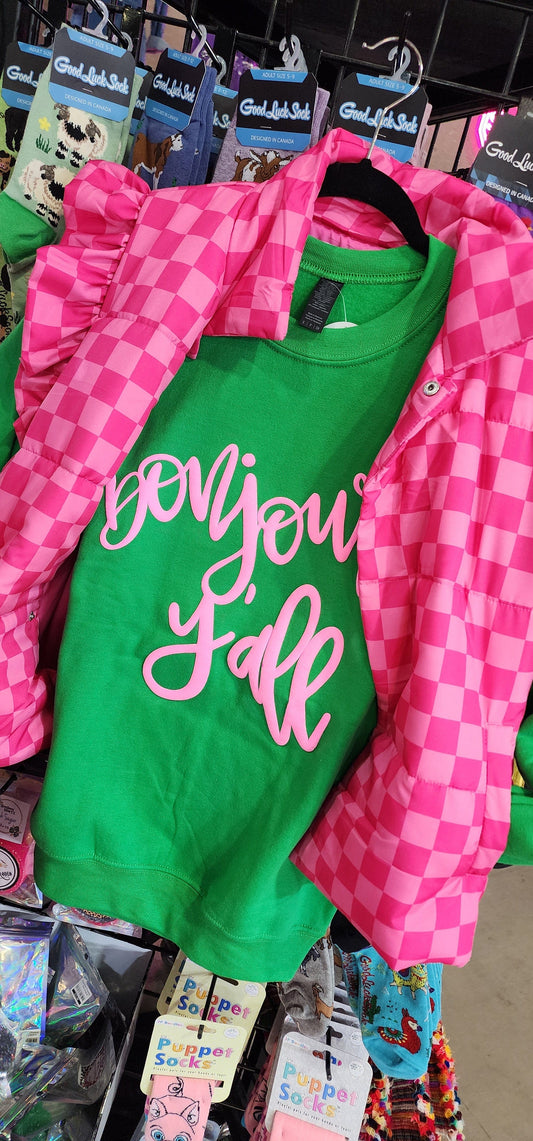 Graphic Tees Bonjour Y'all Sweatshirt