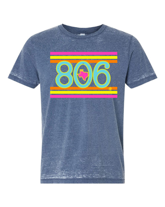 Graphic Tees Bright Stripe 806 Tee Denim Acid Wash