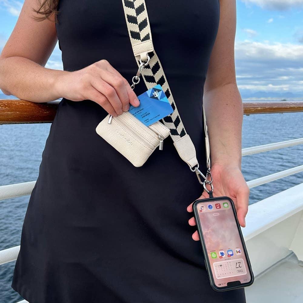 Accessories Clip & Go Strap w/Zippered Pouch Chevron