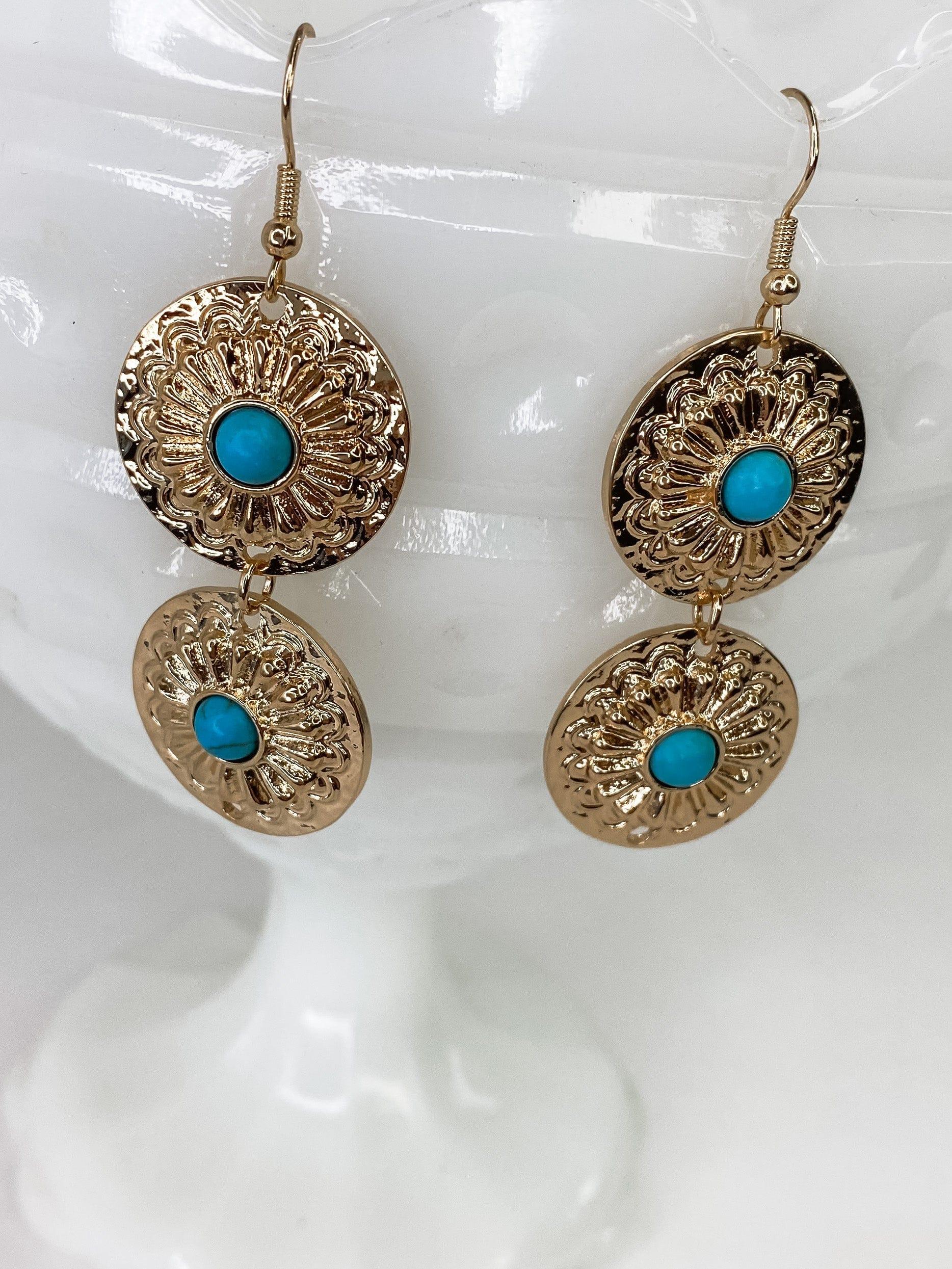 Earrings JJ Double Concho Earring