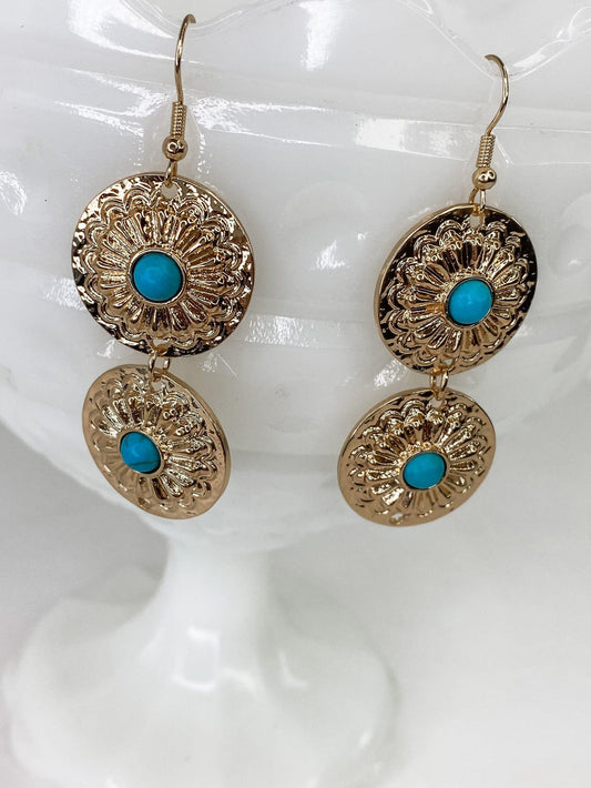 Earrings JJ Double Concho Earring