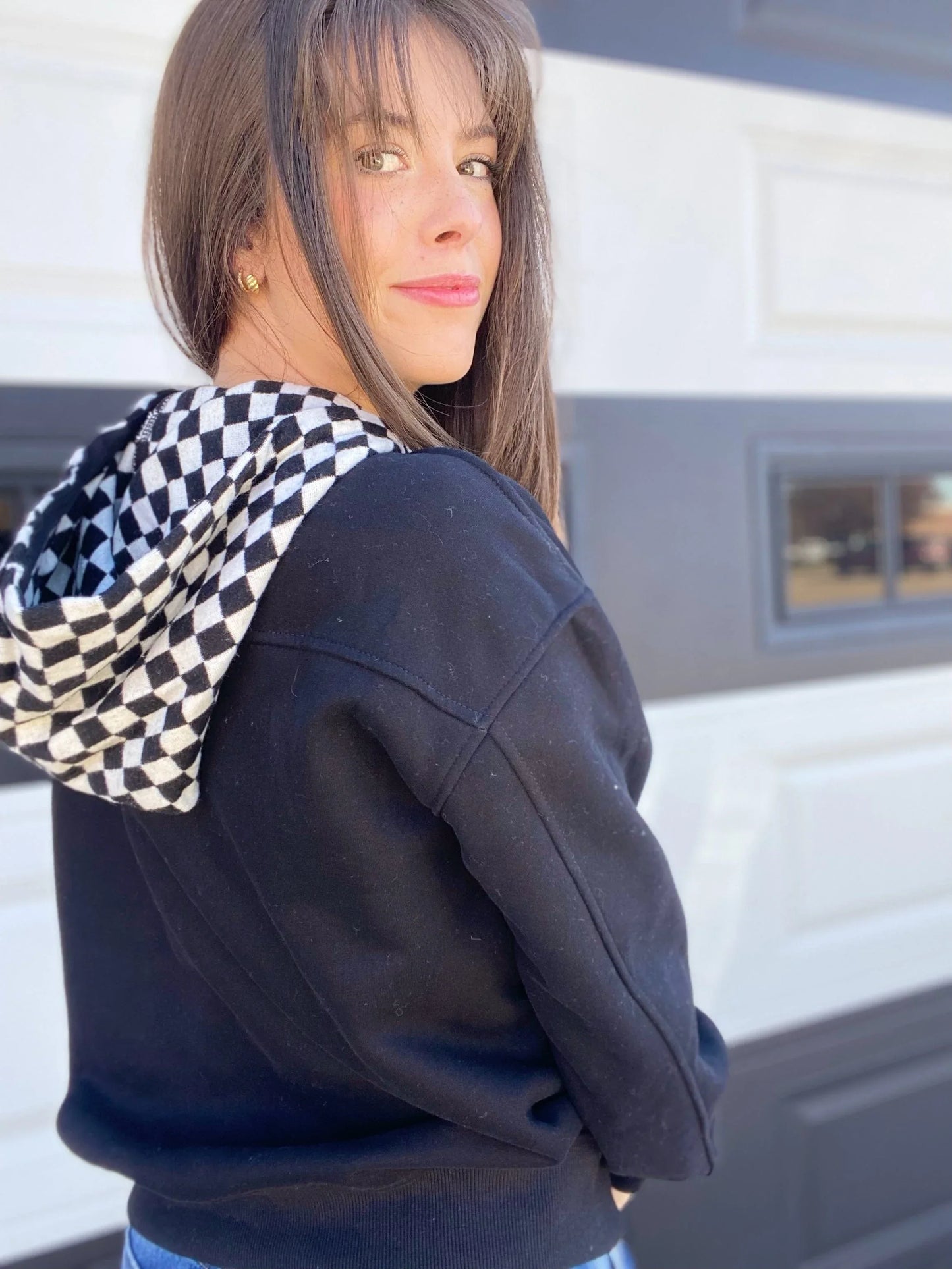 Tops Kali Checkered Hoodie