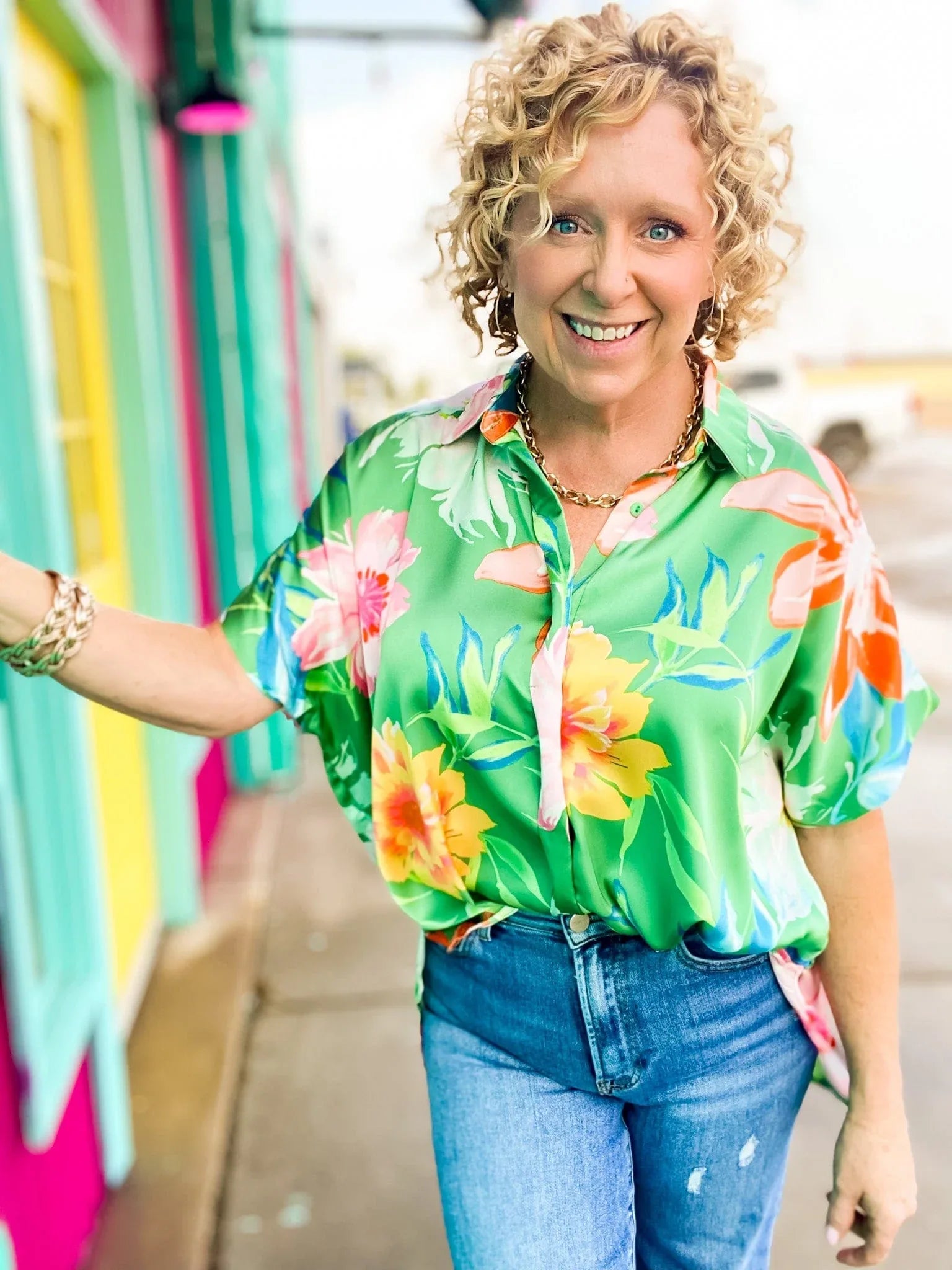 Shirts & Tops Kelly Floral Button Down Top
