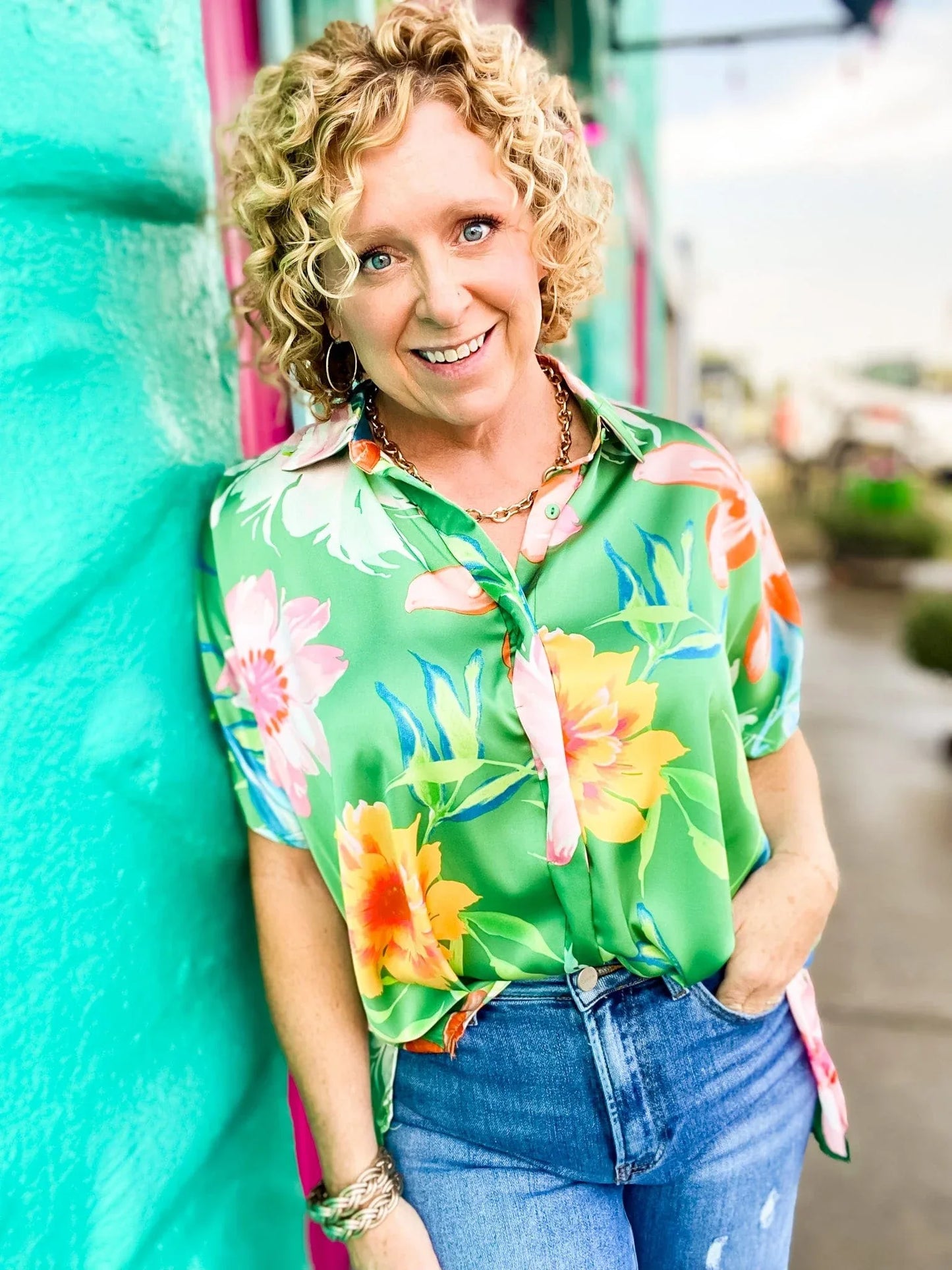 Shirts & Tops Kelly Floral Button Down Top