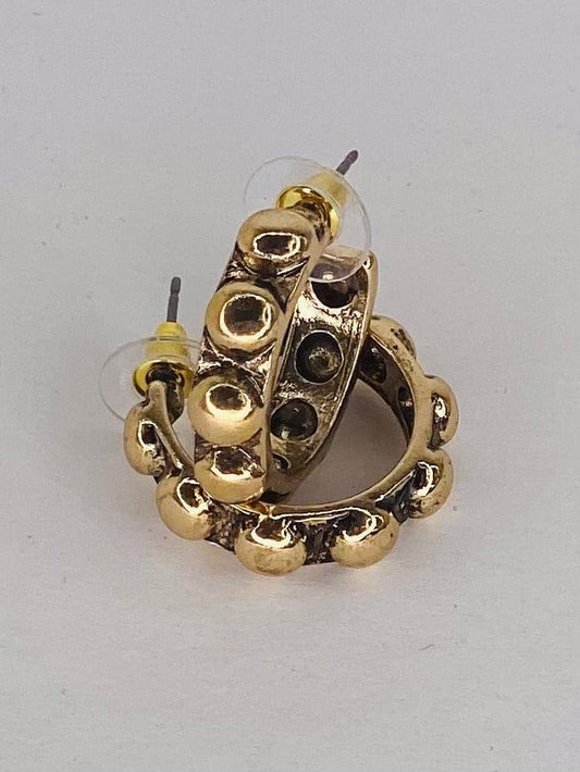 Earrings Nubby Hoop Earring Round Goldie