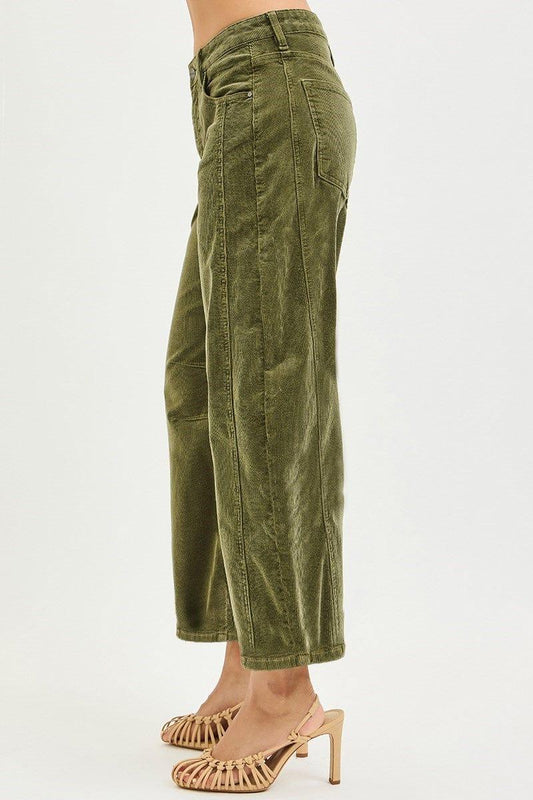 Bottoms Risen Corded Barrel Pant