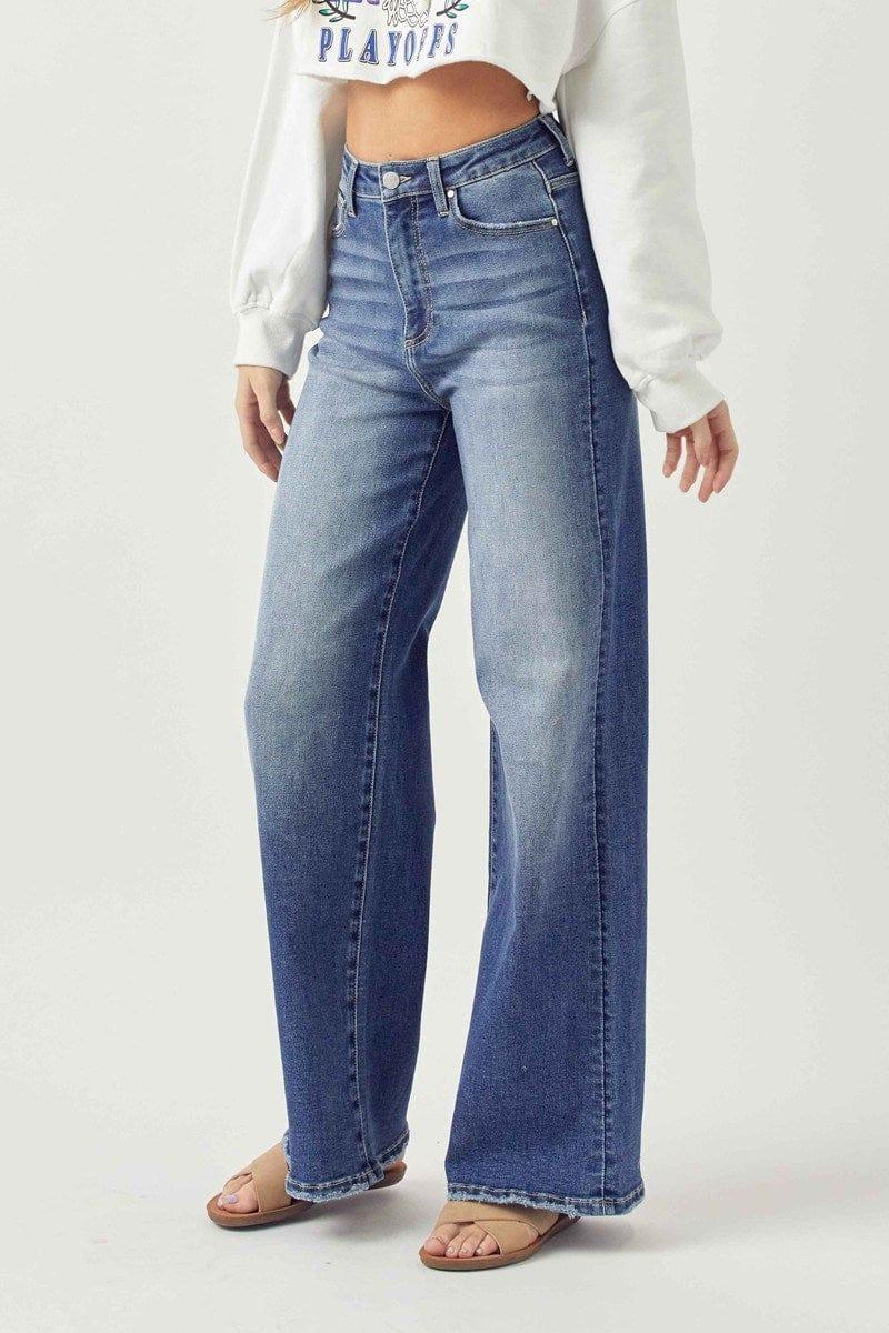 Bottoms Risen Jeans Wide Leg Dark