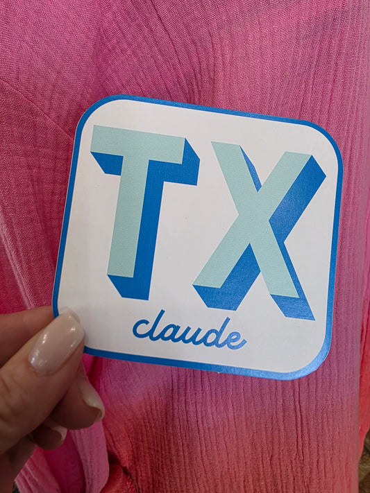 Claude Texas Sticker