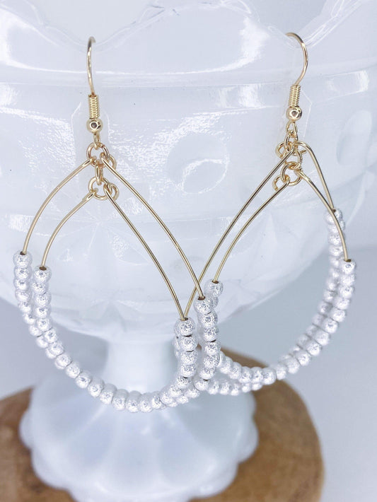 Earrings Silver And Gold Tear Drop Earring