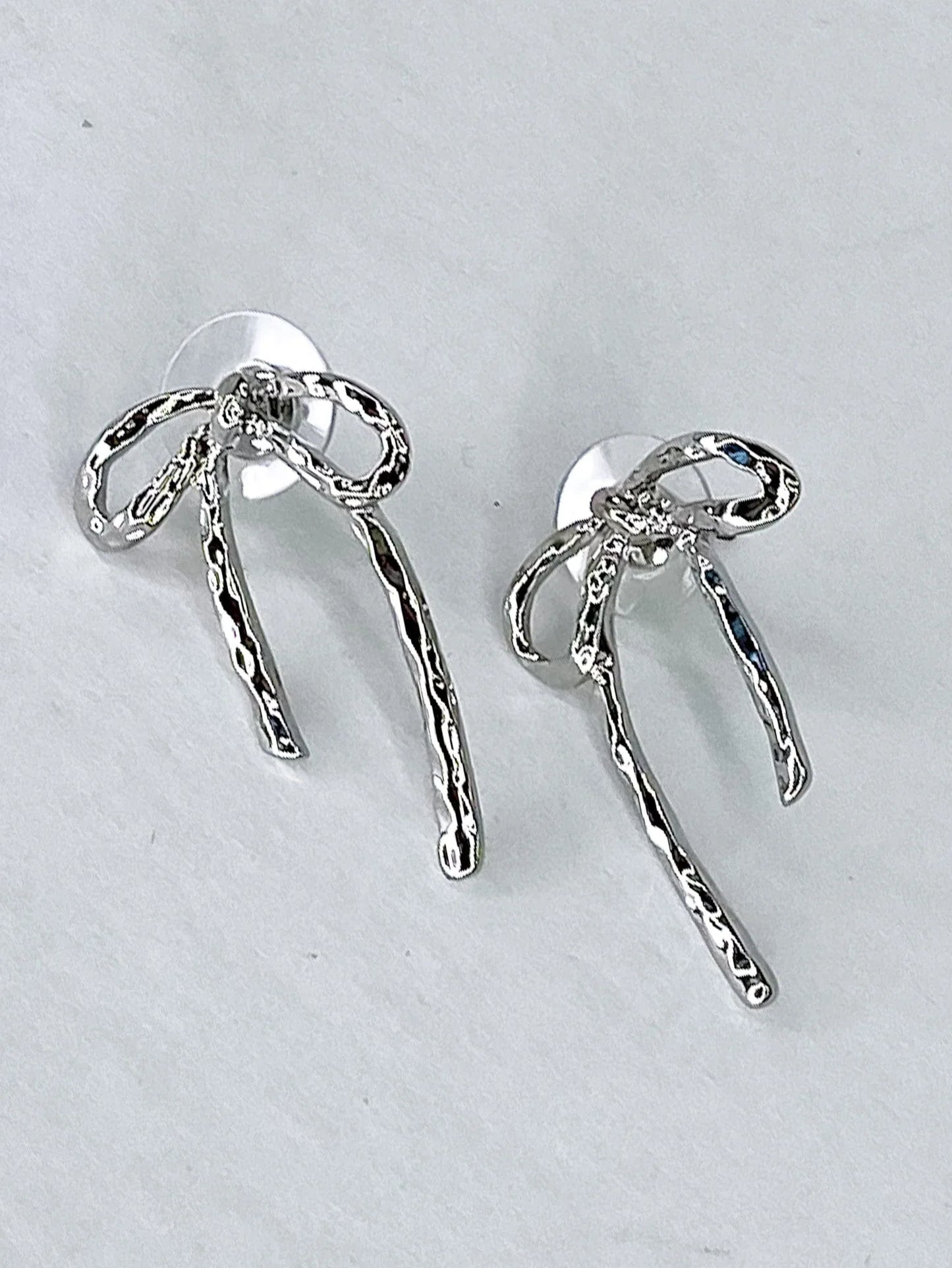 Earrings Silver Bow Earrings
