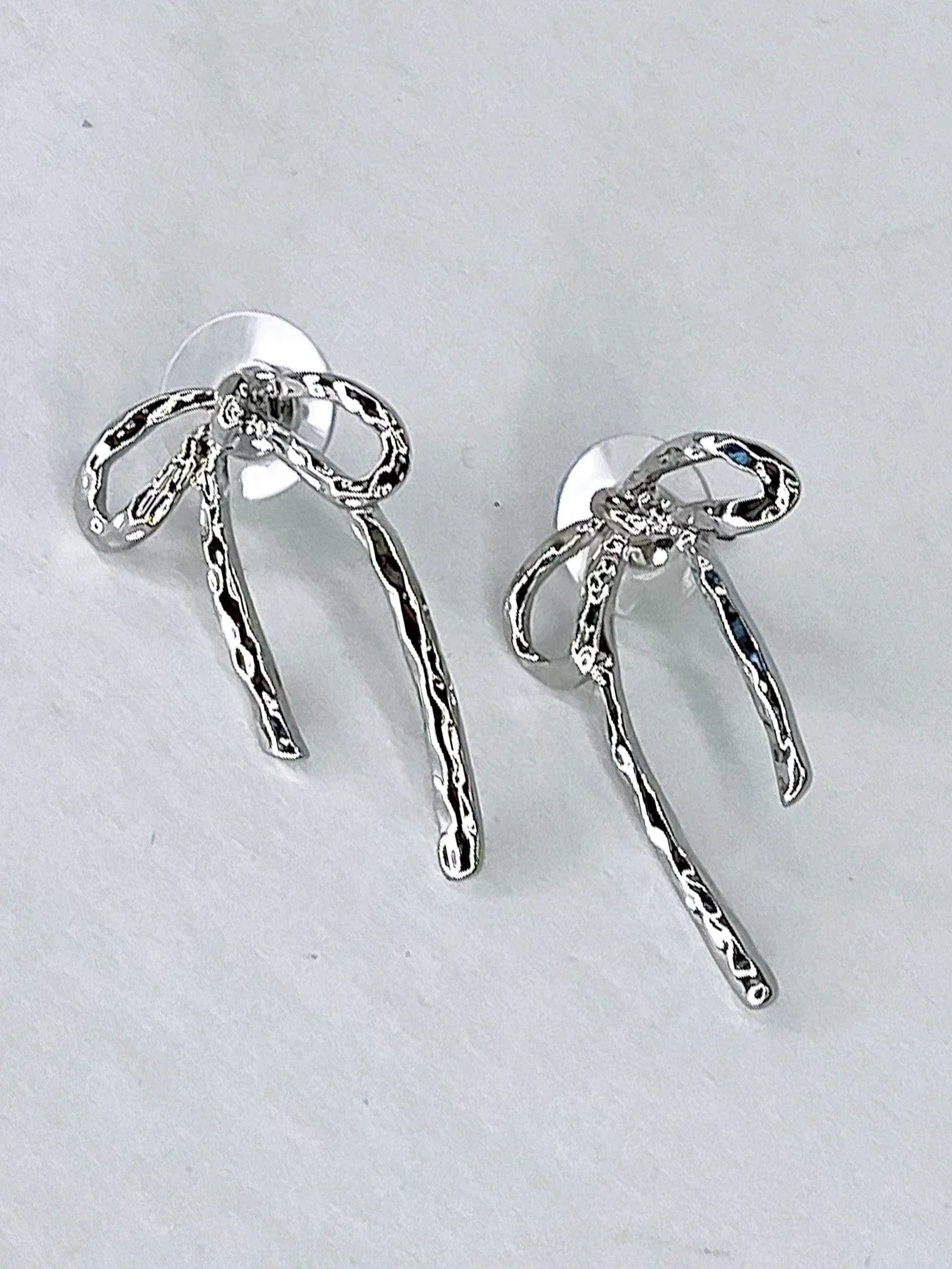 Earrings Silver Bow Earrings