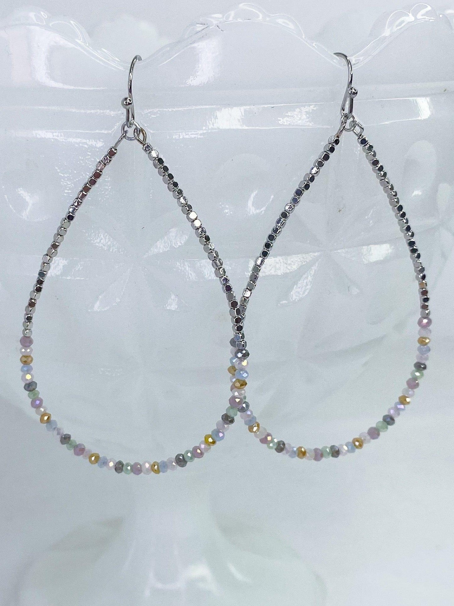 Earrings Silver Natural Tear Drop Earring