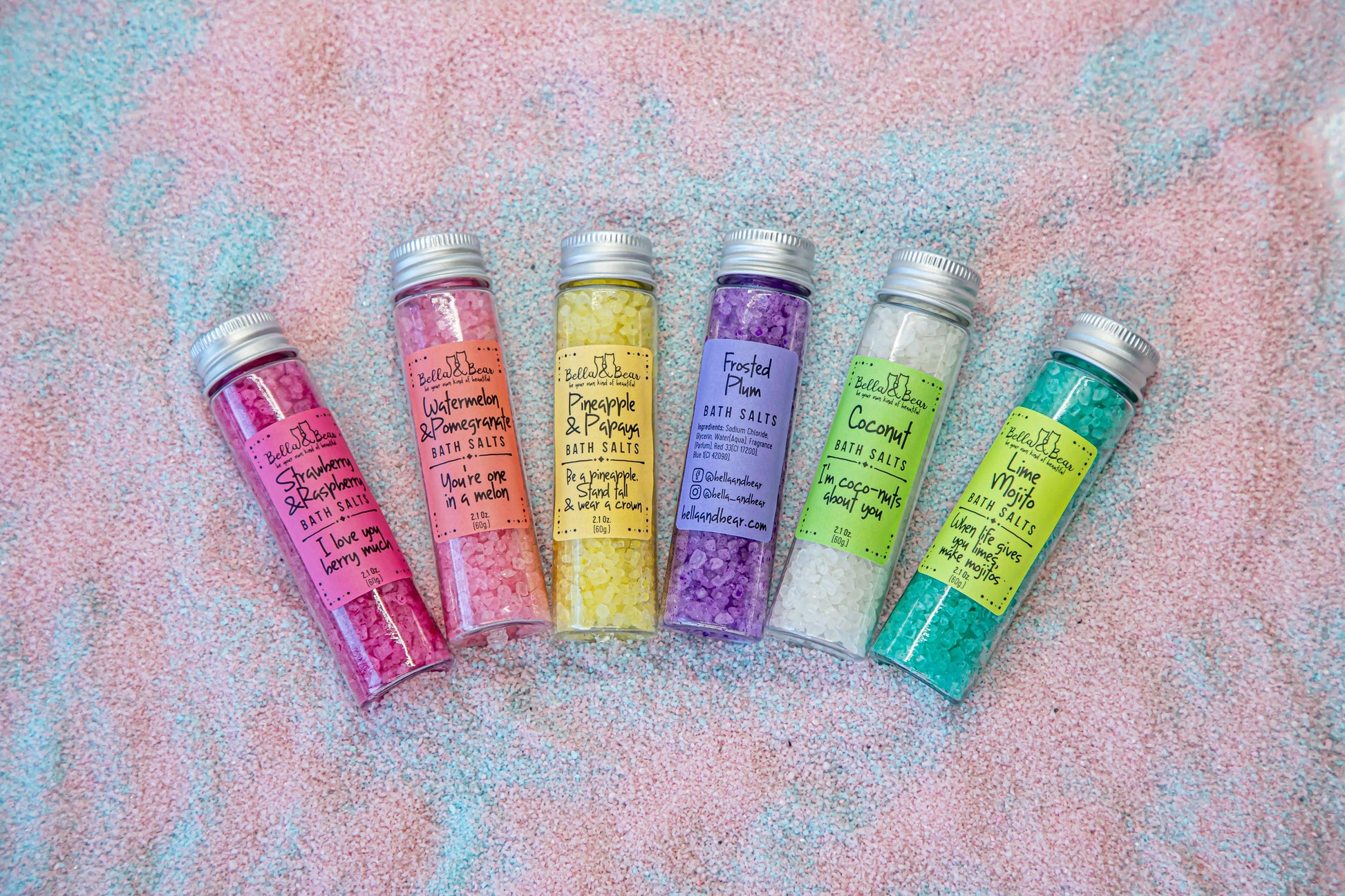 Beauty Mini Travel Bath Salts – Strawberry & Raspberry Strawberry & Raspberry