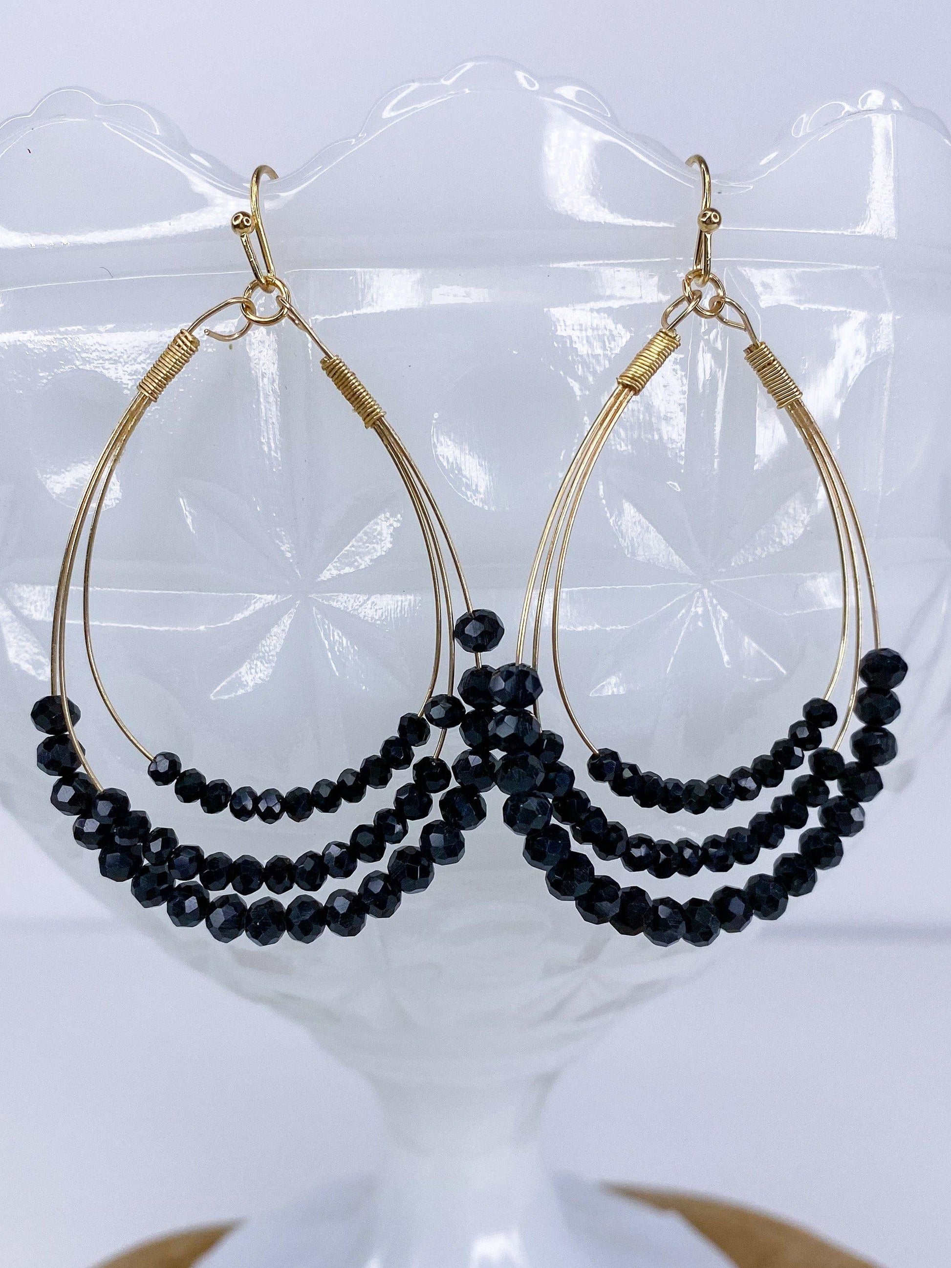 Earrings Black Ice Tear Drop Earring
